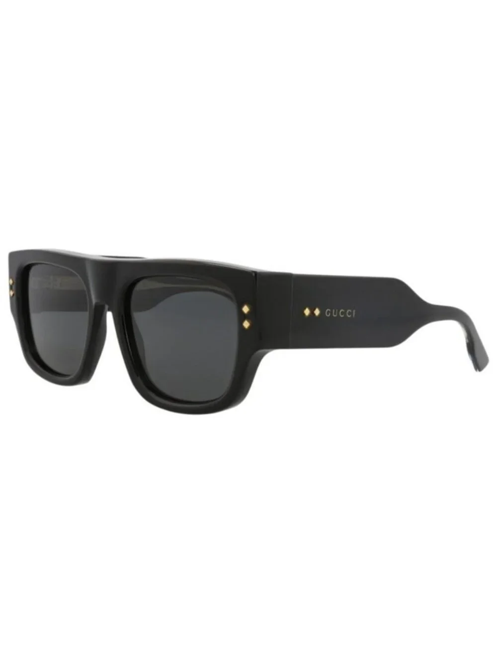 New Gucci Mens Square/Rectangle Black Black Grey Fashion Designer Sunglasses
